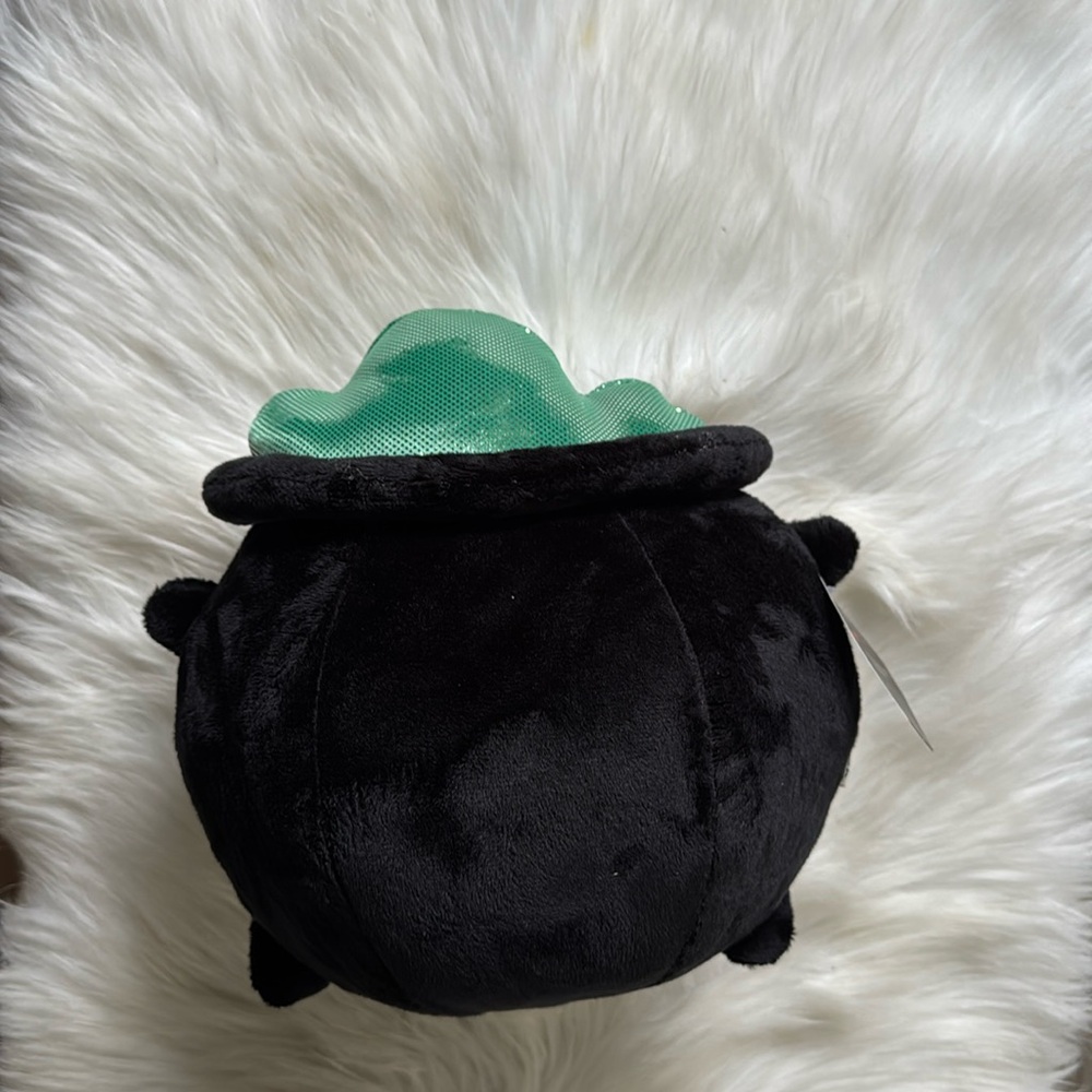 Target Bullseye Black and Green Halloween Cauldron Pillow